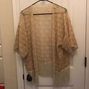 Aztec cream and tan kimono